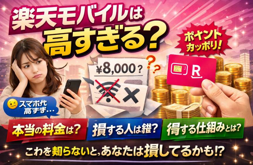 SNSや検索結果でこんなコメントを見たことはありませんか？「楽天モバイルって結局長い目で見ると高すぎない？」