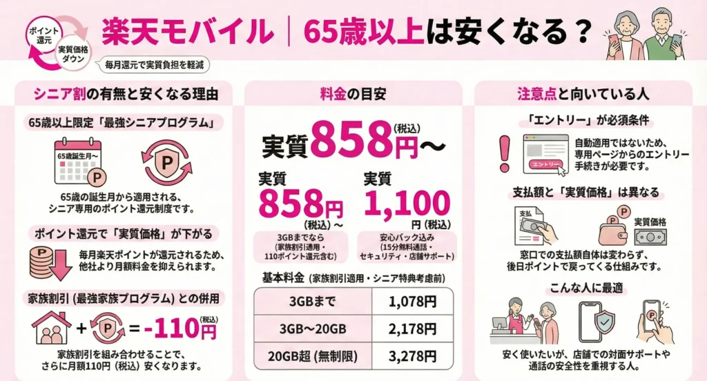 Rakuten Mobile Rates for the Elderly