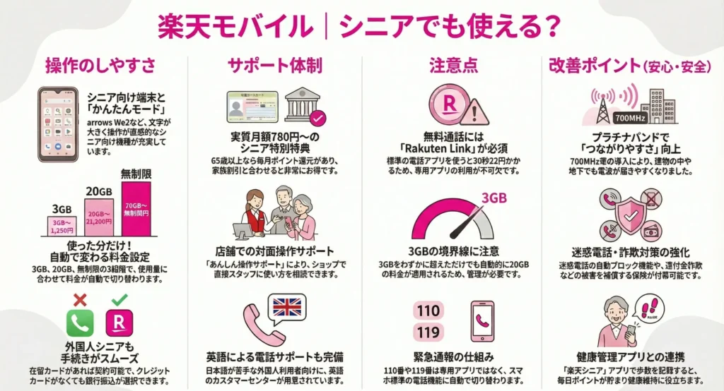 Rakuten Mobile, Seniors, User-Friendly