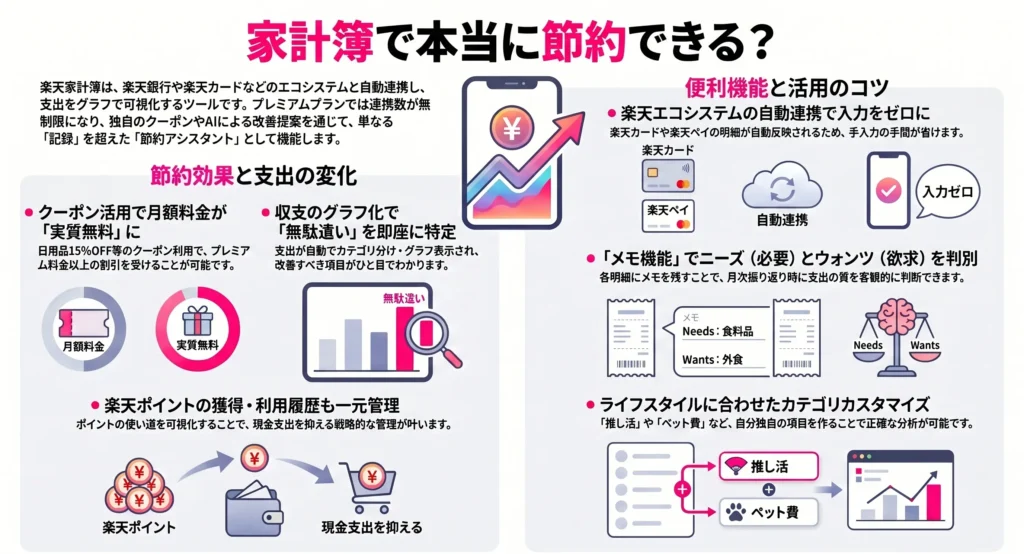 Rakuten Kakeibo Premium plan saving